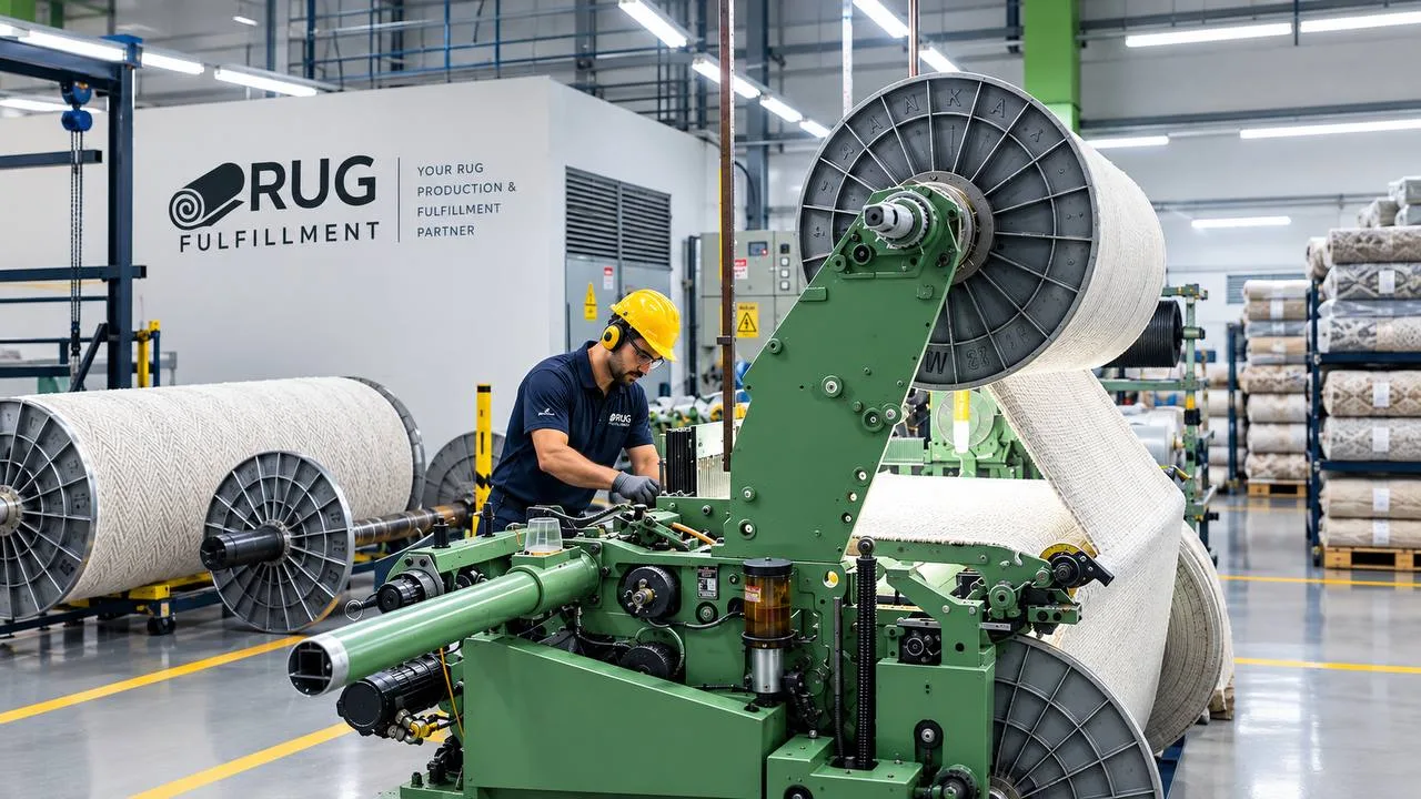 Rug production floor